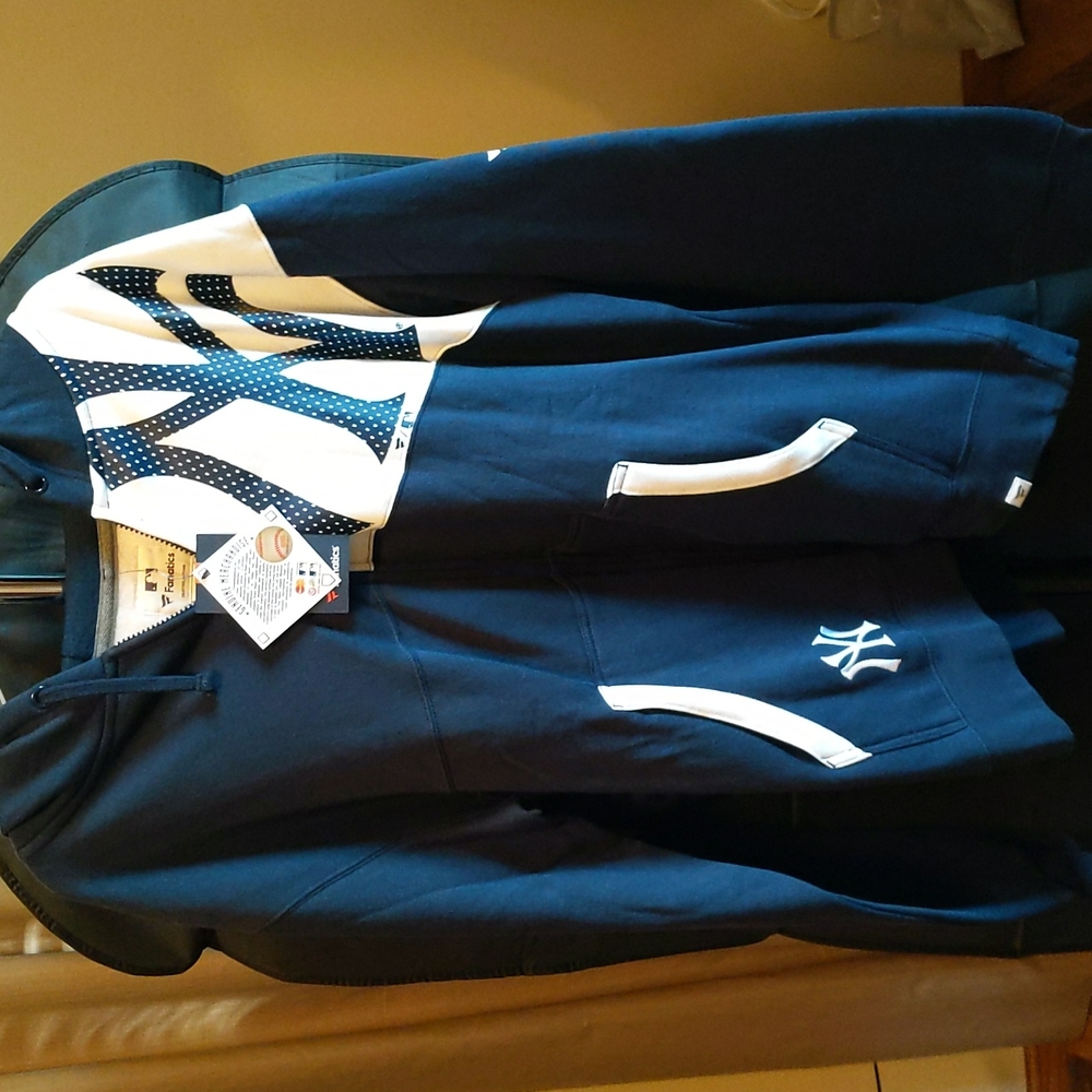 NY Yankees Men's Iconic Fleece Full-zip Hoodie